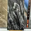Azulejos de Piso de Pedra de Luxo Estilo Francês Preto Minimalista com Padrão de Mármore 60*120 Azulejos Cerâmicos para Hotéis e Supermercados, Azulejos Brilhantes Cor de Café
