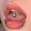 Vignette de estrela língua de olho mágico prego de língua aço titânio rosca externa pode beber prego de língua nicho joia de piercing de garota popular atacado