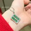 Fabricante Atacadista de Pingente de Ábaco de Jade Verde Claro, Inlaid em Prata S925, Novo Design Estilo Chinês, Pingente de Jade Birmanês