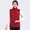 Colete de Lã Polar Outono e Inverno para Mulheres de Meia-Idade e Idosas Colete Feminino com Gola Alta Forrado de Lã Colete Quente Solto Roupa de Mãe