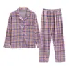 Pijamas de Mujer Primavera Otoño e Invierno Mujer Nuevo Manga Larga Caricatura Lindo Caricatura Dos Piezas Casual Ropa para el Hogar Venta al por Mayor