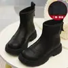Botines para Niñas Botas Individuales Infantiles 2026 Otoño/Invierno Nuevos Zapatos Infantiles Botas de Algodón de Doble Capa con Felpa Botas Chelsea Suela Suave Botas Martin
