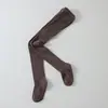 Leggings de Strass para Meninas com Listras Verticais Finas, Algodão de Alta Elasticidade, Meia-Calça Infantil Justa para Bebês e Crianças Pequenas, Estilo Primavera e Outono, Atacado Transfronteiriço