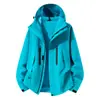 Chaqueta Softshell Cortavientos para Hombre para Exteriores con Forro de Plumas o Forro de Polar Conjunto de Dos Piezas Mismo Estilo para Pareja
