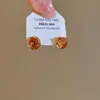 Aretes Redondos de Circonia Bañados en Oro Real de 18K, Pequeños, Delicados, Sencillos, Versátiles, Lujo Ligero, Aretes de Alta Gama para Mujer