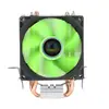 Ventilador de CPU con aspas de hielo 200 con luz, ventilador de refrigeración para CPU, doble tubo de cobre, refrigeración potente, radiador para host de computadora multi-plataforma