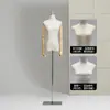 Tienda de Ropa Modelo Femenino Estante Vestido de Novia Ventana Maniquí Falso Modelo Femenino de Medio Cuerpo Accesorios Soporte de Exhibición Cuerpo Completo