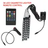 Lanterna de cabeça LED controlada por voz luz de pé luz decorativa de carro farol colorido interior de carro 9 luzes um para quatro 36 LED