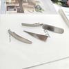 Pinza metálica para el pelo Color níquel perla pinza para flequillo ovalada DIY pinza inferior pinza lateral pinza triangular para el pelo pinza de moda para todo