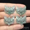 Jade Azul Natural Máscara de Raposa d'Água Peças Atacado DIY Pingente de Joia de Jade Brincos Pingente de Joia Antiga