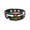 Pulsera Trenzada Multicapa para Hombre de Bicicleta Nueva Europea y Americana Cruzada de Piedra Negra Joyería de Cuero Retro de Moda