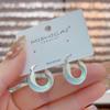 Pendientes de Aro Dulces y Elegantes Estilo Coreano con Goteo de Aceite y Diseño Único, Clips para Orejas de Influencer de Moda, Nuevos Accesorios para Orejas de Moda 2025