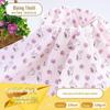 Tecido para Calça Anti-Mosquito de Confinamento, Guardanapo de Saliva de Bebê, Crepe Double Layer Estampado Flor Coelho Crepebel