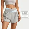 Shorts de Yoga con Bloques de Color Falsos de Dos Piezas Xijiang Ropa Deportiva para Correr y Fitness Shorts Deportivos Antiexposición para Mujer Verano