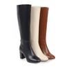 Reemplazar Cadena 40-45 Comercio Exterior Transfronterizo Botas Altas de Tacón Grueso para Mujer Cremallera Lateral Tacón Alto Botas Largas Botas de Mujer 447