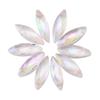 Novo olho de cavalo contas de cristal 10 * 30mm chapeado cor seção de vidro Contas de furo cruzado antigo hairpin acessórios de material