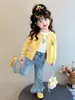 Conjunto de tres piezas de dibujos animados para niñas de comercio exterior 2026 otoño nuevo estilo coreano escolar atuendo de Elsa dropshipping ropa infantil de moda