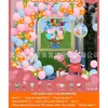 Conjunto de Balões de Aniversário Infantil para Crianças de 1 a 5 Anos, Suprimentos de Decoração para Cena de Festa, Conjunto Completo para Meninos e Meninas