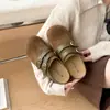 Chinelos Femininos Birkenstock 2026 Outono Novo Estilo com Salto Escondido e Solado Grosso Bico Fechado Meio Chinelo Slip-on Casual Versátil Birkenstock