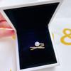 Anillo de perla dulce japonesa y coreana oro de 18 quilates apertura de inyección perla natural de agua dulce cobre blanco chapado en oro suministro en vivo mayoreo