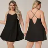 Novo Pijama Feminino Yaoyao Estilo Europeu e Americano Tamanho Grande Cetim Chiffon Cor Sólida com Alças, Pijama Curto Simples, Roupa de Dormir Sq7013