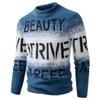 Otoño e Invierno 2025 Nueva Moda para Hombre Tendencia Imitación Visón Terciopelo Moda Jacquard Letra Suéter Delgado Suéter de Punto
