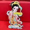 Imán de Nevera de Personaje de Ópera de Metal Maquillaje Facial de la Ópera de Pekín Imán de Souvenir Cultural y Creativo Mu Guiying Guan Yu Yang Guifei Succión Magnética