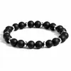 Pulseras europeas y americanas para hombre transfronterizas, piedra de ojo de tigre, lapislázuli, piedra con patrón azul, pulseras elásticas de colores mixtos, joyería de estilo europeo y americano al por mayor