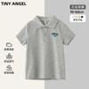 Polos de Verão de Manga Curta para Meninos e Meninas, Roupas de Verão Infantis Estilo Coreano, Camisetas Pólo Preppy Soltas com Estampa de Letras, Tendência