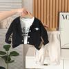 Chaqueta de Primavera y Otoño para Niños Nueva Elegante Delgada Moderna Top Chaqueta Urbana Conjunto de Tres Piezas para Niños Pequeños y Medianos Venta al por Mayor