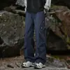 Pantalones de Exterior Personalizados/Estilo Nuevo Primavera 2026 para Hombres y Mujeres, Rectos de Moda, Sueltos, Transpirables, Tallas Grandes, Negros, Pantalones de Trabajo