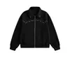 Chaqueta de Trabajo para Hombre Cattee Estilo Granero Remaches Gamuza Primavera Nuevo Diseño Solapa Abrigo Corto para Mujer