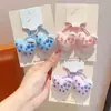 Lazo para el pelo de tela con forma de corazón y flor para niños, Cuerda para el pelo de bebé, Banda elástica de alta elasticidad, Lazo para moño, Accesorio para el pelo de niñas