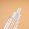 Suministrados directamente por el fabricante, frascos goteros redondos de vidrio de 30-100 ml para perfume, aceites esenciales, productos para el cuidado de la piel, frascos de aceites esenciales de tamaño de viaje