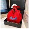 Bolso de hombro de lona con alfabeto coreano, sencillo y artístico, combinable con todo, de gran capacidad, para estudiantes y viajeros.