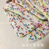Libro Rojo Pequeño TikTok mismo estilo arcoíris hecho a mano diy tejido lana paquete de material arcoíris bufanda tejida al crochet
