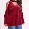 Blusa holgada de manga larga con cuello en V y lentejuelas, nueva moda transfronteriza europea y americana de Amazon 2024