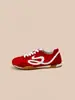 Tênis de Treino Alemão Feminino 2026 Primavera/Outono Novo Estilo Vermelho Faz os Pés Parecerem Menores Solado Macio Respirável Casual Versátil Tênis Esportivo Tênis Forrest Gump