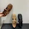 Zapatos Mary Jane Retro en forma de T para mujer, novedad primavera-verano 2026 estilo coreano punta cuadrada poco profundos planos para el trabajo y el commuting