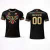 Camiseta Casual Unissex Verão Respirável Secagem Rápida, Moda com Estampa Retrô de Futebol Padrão Bandeira Mexicana