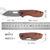 Mini 101 Cuchillo Plegable Portátil para Exteriores Herramientas de Camping para Exteriores Cuchillo para Pepinillos Cuchillo con Mango de Madera Cuchillo de Regalo