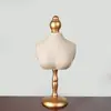 Suporte de Joias de Pescoço para Retrato de Luxo, Suporte de Exibição de Colares de Linho, Porta-Retrato de Resina, Acessórios de Armazenamento e Exibição de Brincos e Anéis