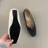 ¡Aumento de la altura interior! Zapatos Bajos Estilo Retro Chanel con Forro de Felpa Añadido, Zapatos de Algodón Cálidos para Mujer, Zapatos Blancos Peludos Estilo Francés para Otoño e Invierno