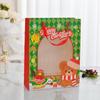 Saco de presente de Natal para janela compra transfronteiriça saco de papel de mão 210g papel cartão branco Papai Noel saco de presente de mão 1