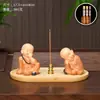 Quemador de Incienso Zen Monje Hui Neng Decoración para el Hogar, Portainciensos para Sala de Té y Mesa de Té, Quemador de Incienso de Sándalo y Madera de Agar, Quemador de Incienso Repelente de Mosquitos