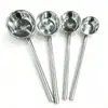 Cucharón de Agua de Acero Inoxidable 304 Multifuncional para Cocina, Cucharón para Gachas y Sopa, Mango Largo Redondo, Fondo Plano, Acero Inoxidable Espesado No Magnético, Cubo para Agua
