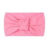 Diadema de Verano de Estilo Nuevo Europeo y Americano para Niños, Color Sólido para Bebé, Nailon Anudado de Ala Ancha, Diadema Suave Anudada de Doble Capa