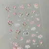 Adesivos de unhas com relevo floral estilo chinês transfronteiriços, designs variados, lote misto, adesivos de unhas com flores estilo chinês 3D novo, estilo CA
