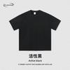 2025 primavera nova 280G cor sólida fio duplo pesado manga curta T-shirt americano masculino e feminino marca de moda solta Joker top
