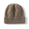 Gorro de 100% Cachemira Pura para Mujer, Cortavientos y Térmico, con Tecnología de Tejido de Trenza, para Otoño e Invierno, Estilo Normcore de Lujo Accesible, Gorro de Lana con Protección para las Orejas
